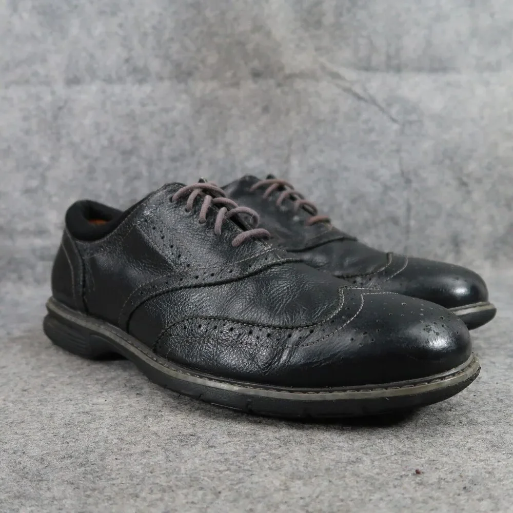 Bass Shoes Mens 10.5 Oxford Wingtip Leather Classic Comfort Professional Black
